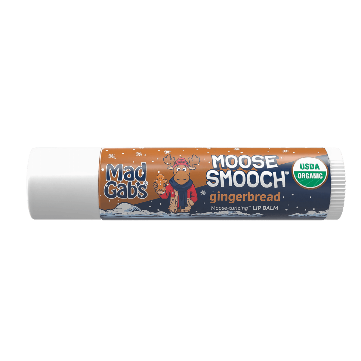 Holiday Lip Balm 3-Pack – Candy Cane, Gingerbread & Eggnog Moose Smooch