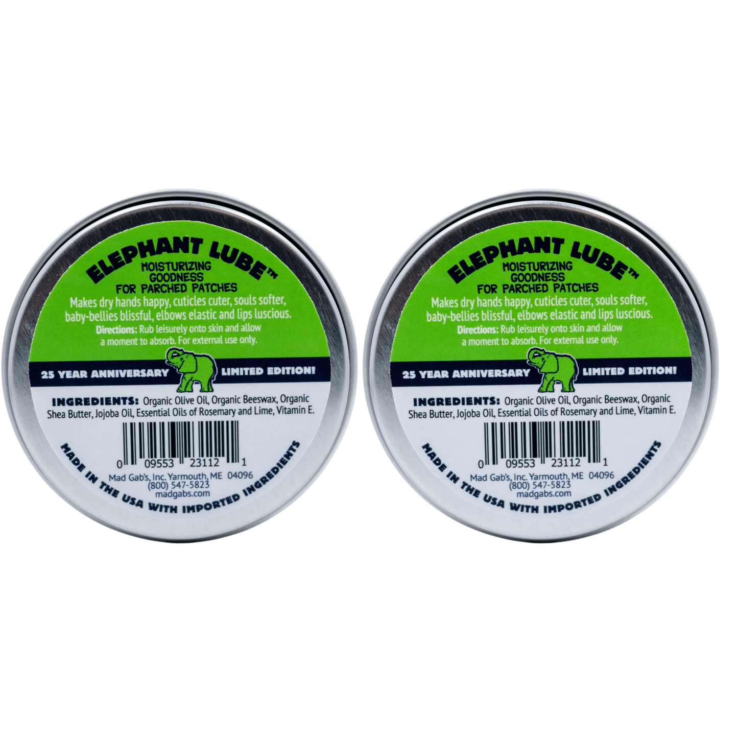 Rosemary Lime Elephant Lube 2pk