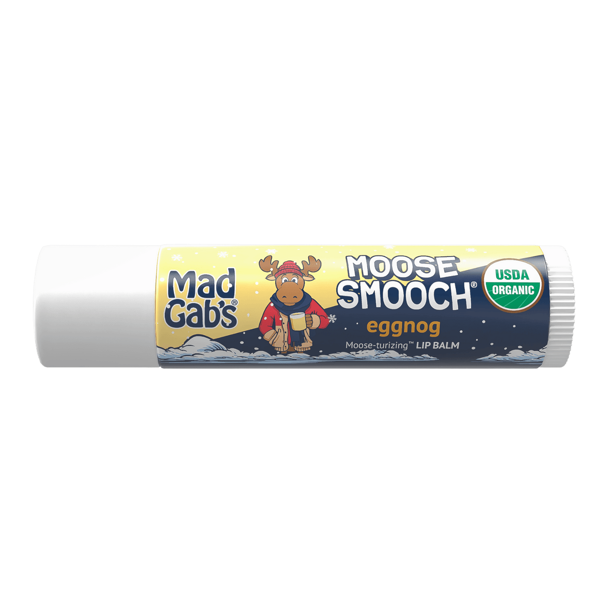 Holiday Lip Balm 3-Pack – Candy Cane, Gingerbread & Eggnog Moose Smooch