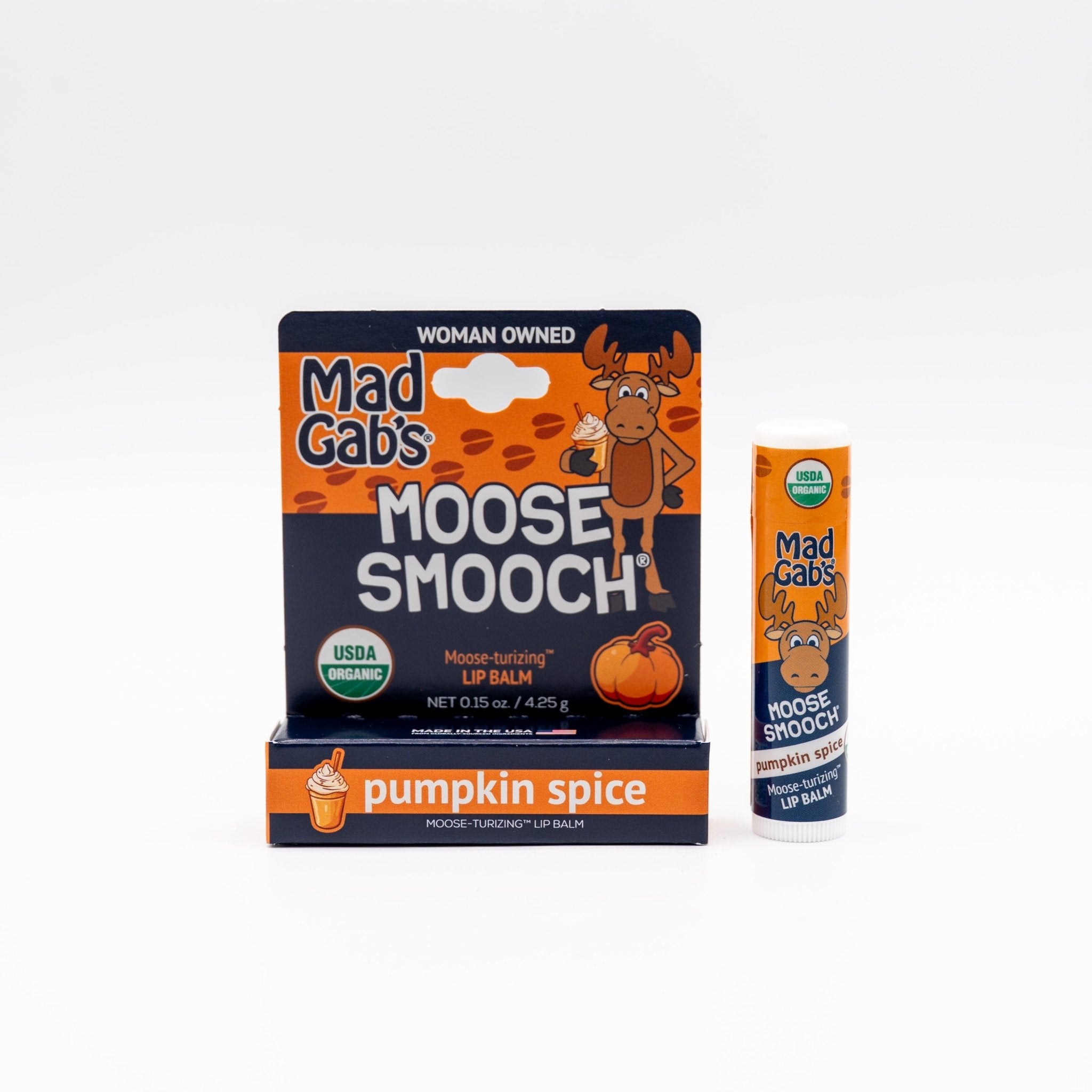 3pk Moose Smooch Pumpkin Spice Organic Lip Balm – Mad Gab's Inc.