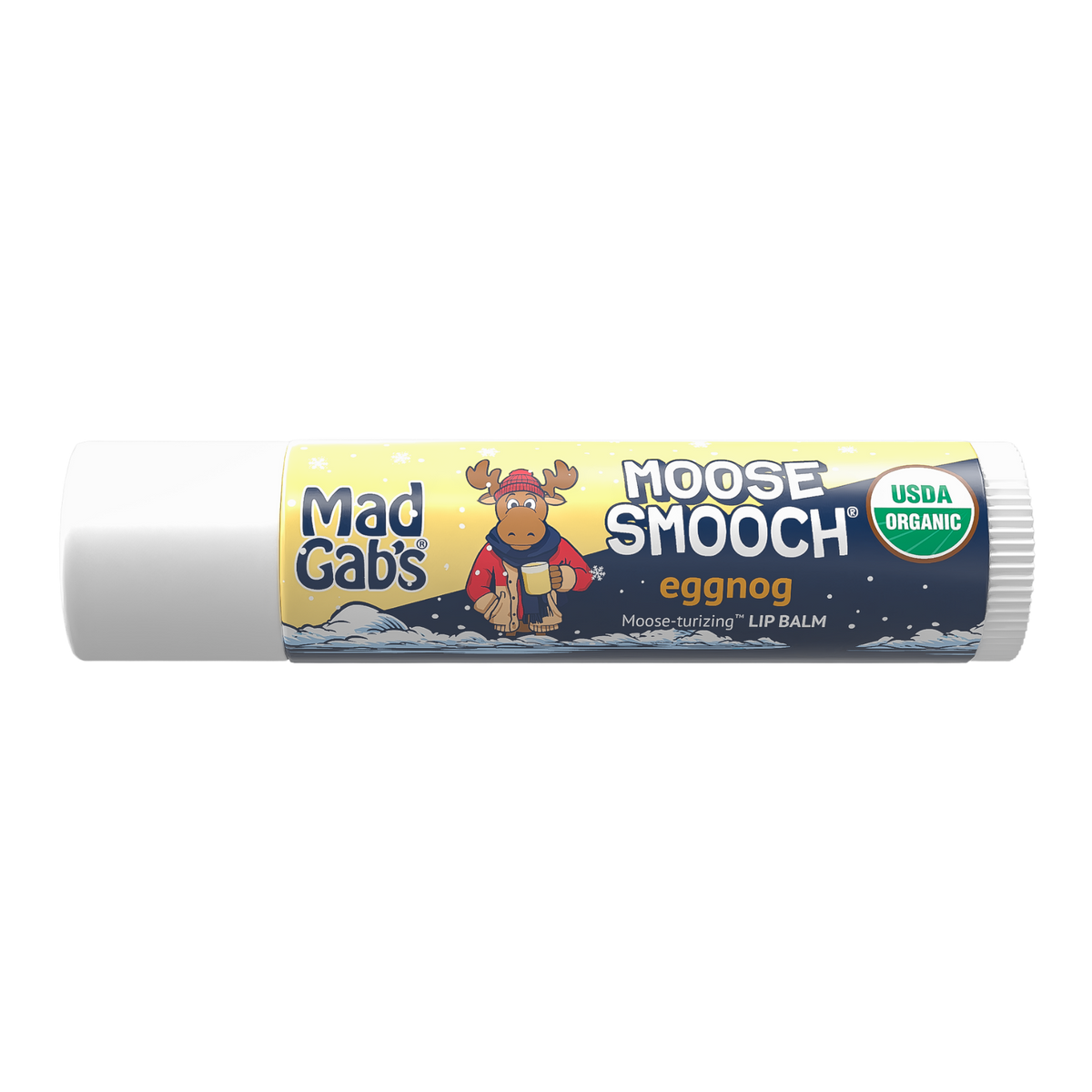 3pk Moose Smooch Holiday Lip Balm Assorted Pack-Candy Cane, Gingerbread, Eggnog