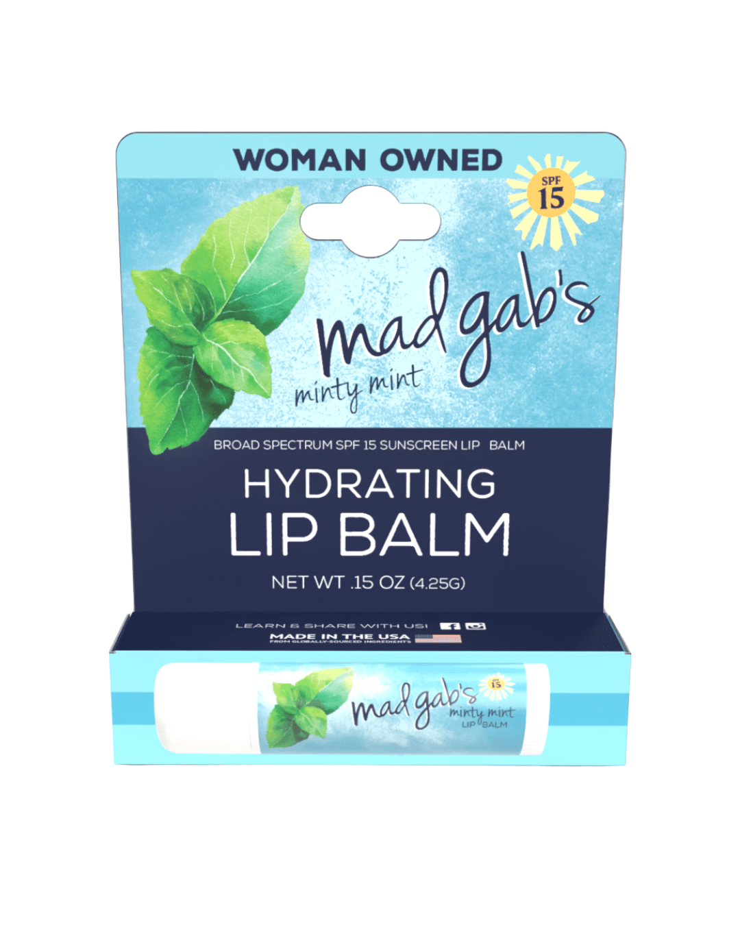 Minty Mint SPF 15 Lip Balm (3 pack)