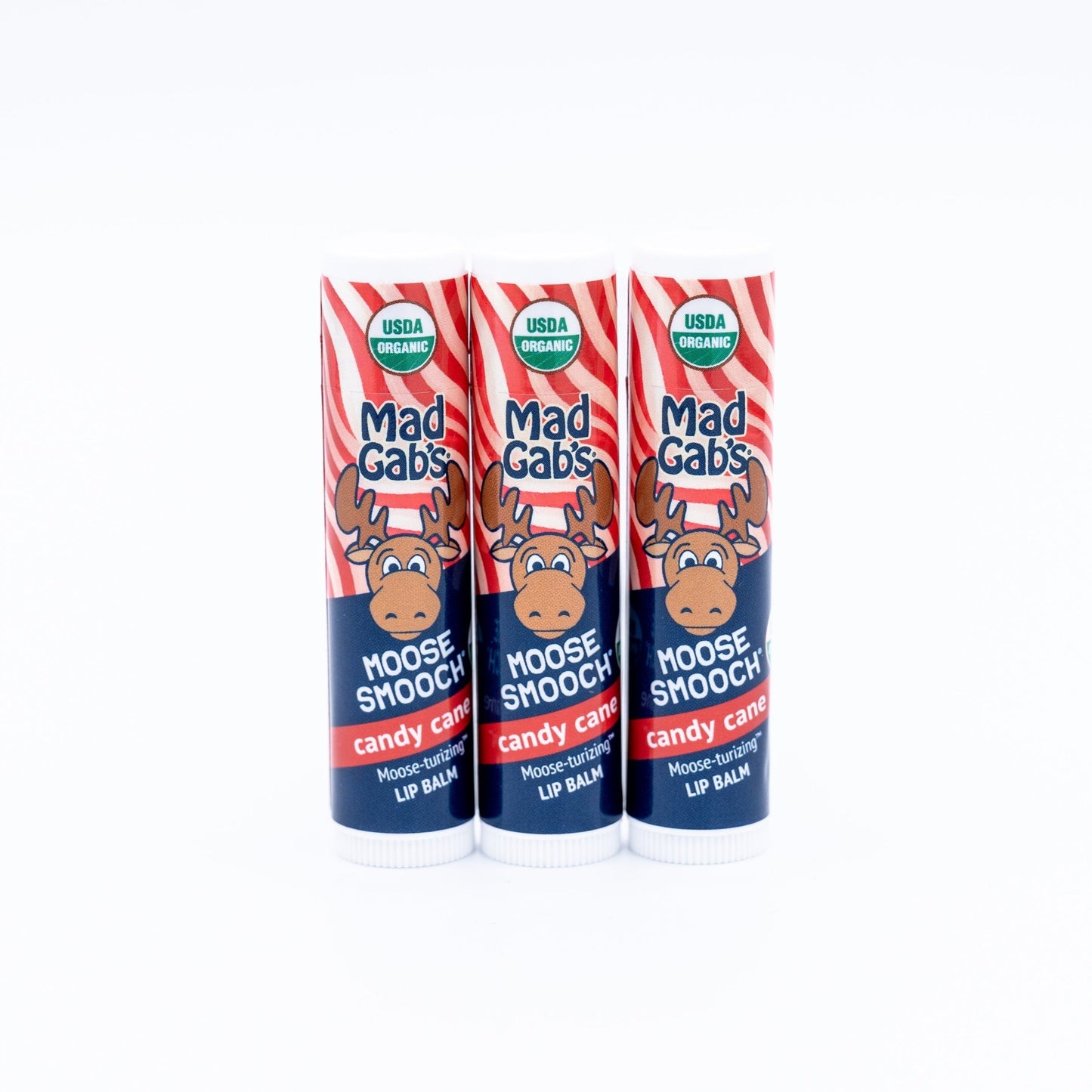 Moose Smooch Candy Cane Holiday Lip Balm