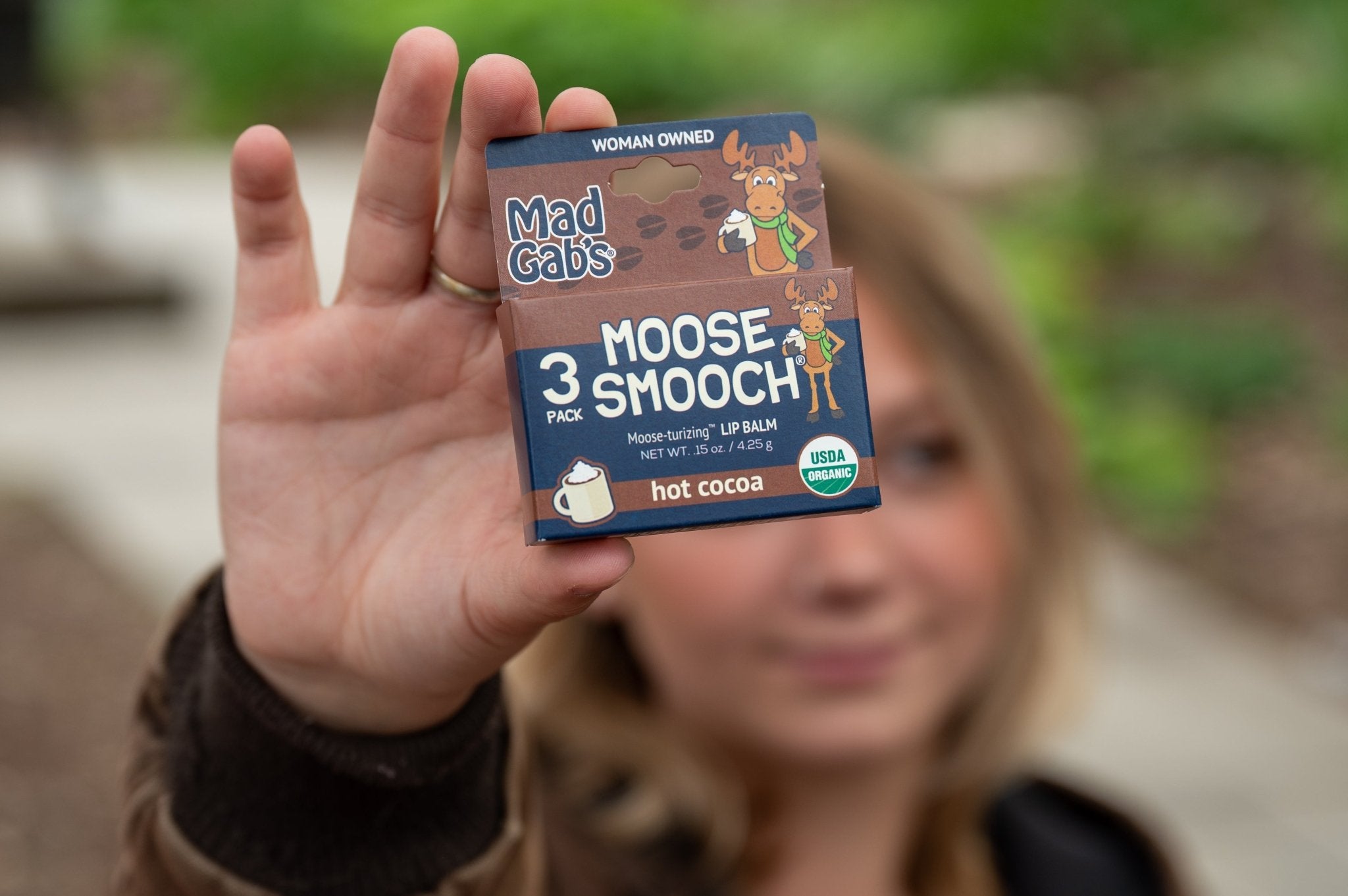 Mad Gab's Organic and Natural Moose Smooch Hot Cocoa Holiday Lip