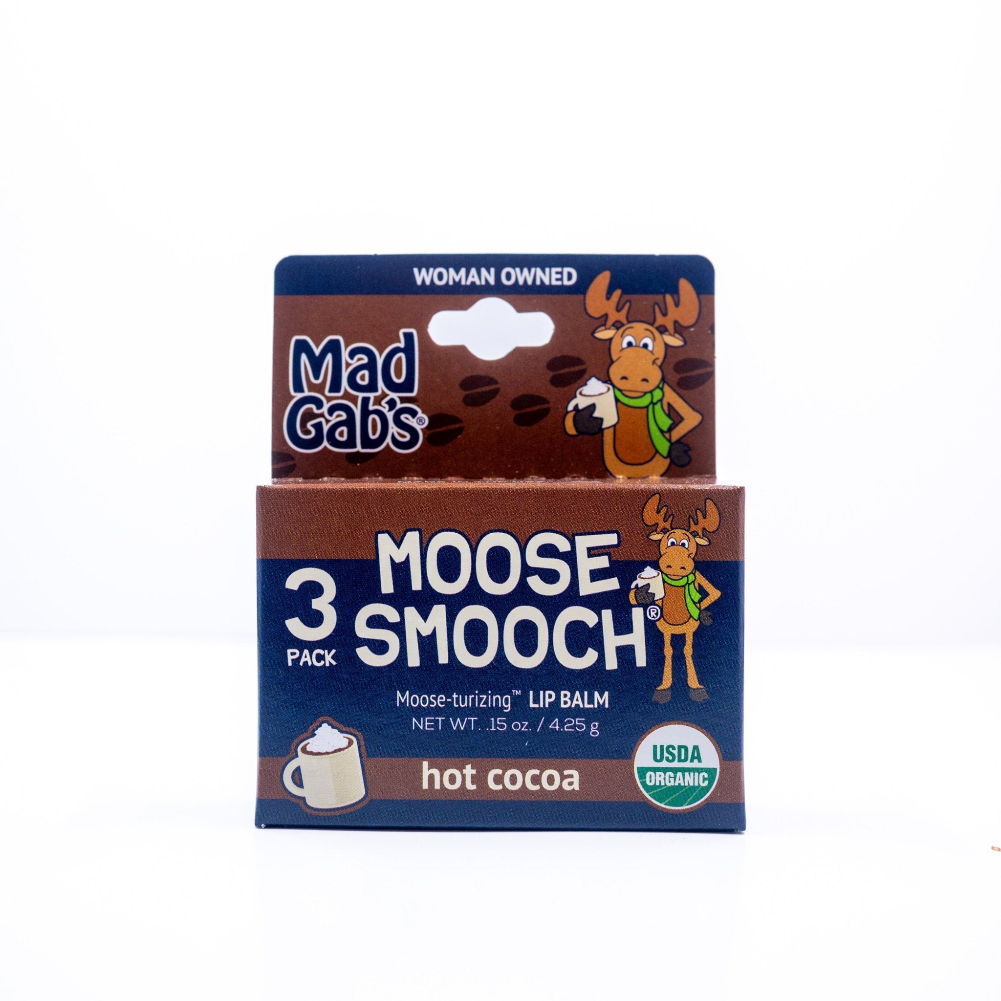 Mad Gab's Organic and Natural Moose Smooch Hot Cocoa Holiday Lip