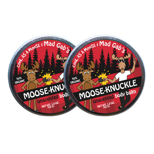 Moose Knuckle Hydrating Balm Two Pack (Cool As A Moose & Mad Gab's Collab!)-UNSCENTED