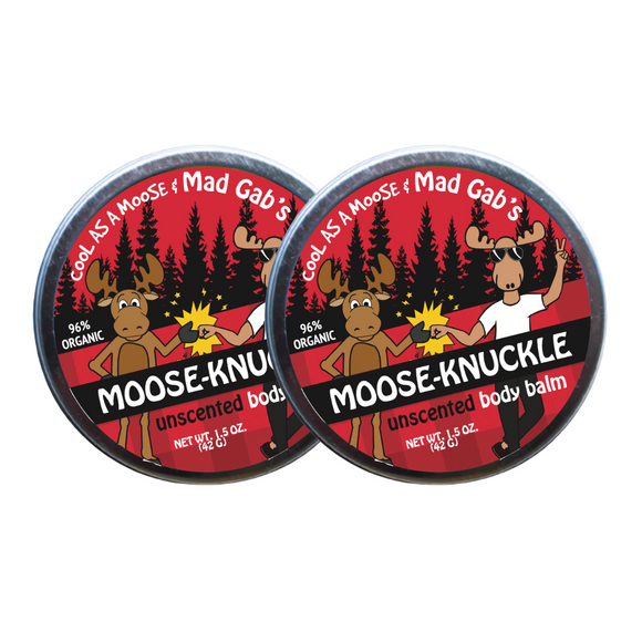 Moose Knuckle Hydrating Balm Two Pack (Cool As A Moose & Mad Gab's Collab!)-UNSCENTED