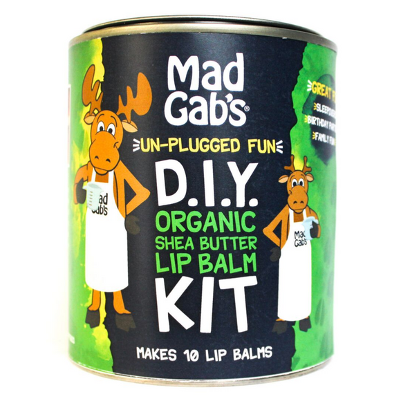 Mad Gab's Unplugged fun DIY Organic Shea Butter Lip Balm Kit - Makes 10 Lip Balms