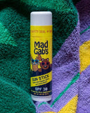 Mad Gab's Moose Bear Sun Stick with SPF 30, a solid no-mess application